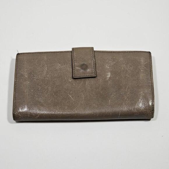 Hobo International Light Brown Leather Card Holder Wallet Bifold Handbag Clutch - Picture 2 of 5